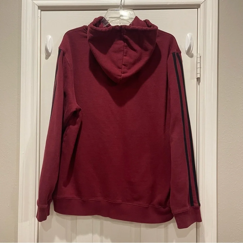 True Religion Men Hoodie Pullover Burgundy 2002 Logo Y2K Style Streetwear Large